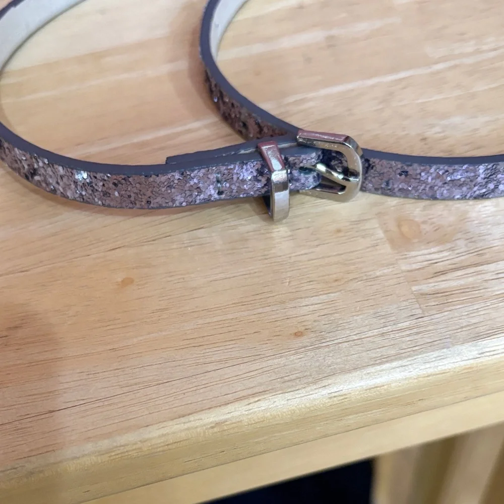 Elegant Silver Glitter Girl’s Belt